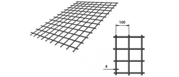 Сетка сварная (дорожная) 100х100х4мм 1,5х2м купить с доставкой в Михнево