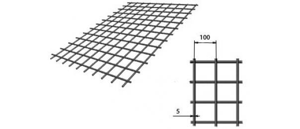 Сетка сварная (дорожная) 100х100х5мм 1,5х2м купить с доставкой в Михнево