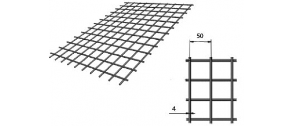 Сетка сварная (дорожная) 50х50х4мм 1х2м купить с доставкой в Михнево
